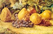 Hill, John William Apples, Pears, and Grapes on the Ground oil painting